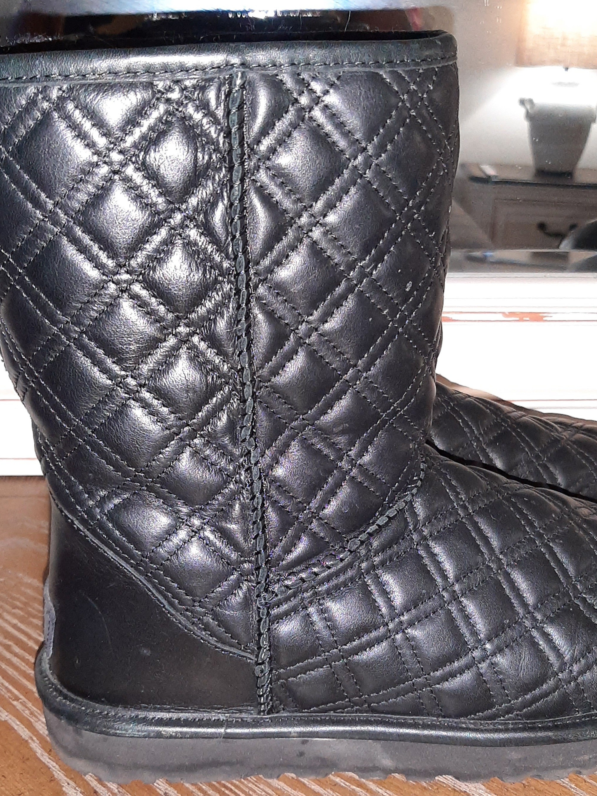 Ugg Quilted Black Winter Boots